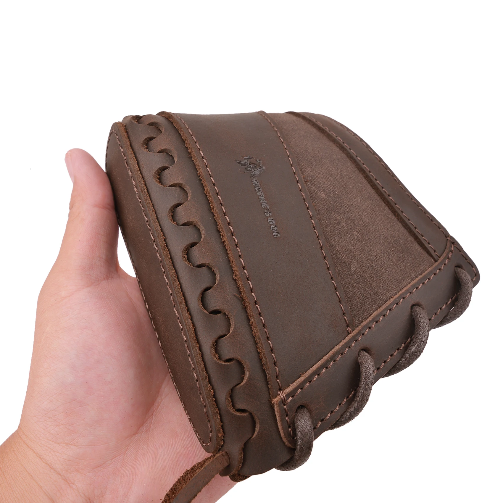 Wayne' Dog Canvas Leather Hunting Gun Recoil Pad for Rifle and Shotgun Buttstock Butt Pad Cover