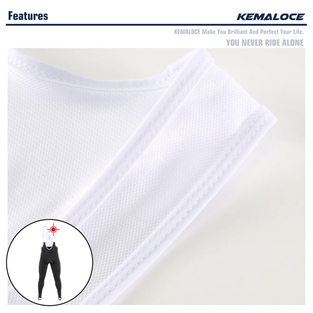 KEMALOCE Men Cycling Bib Pants Winter Quick Dry Blue/Black/Grey Gel Pad Fleece Thermal MTB Bike Pants High End Long Bib Tights