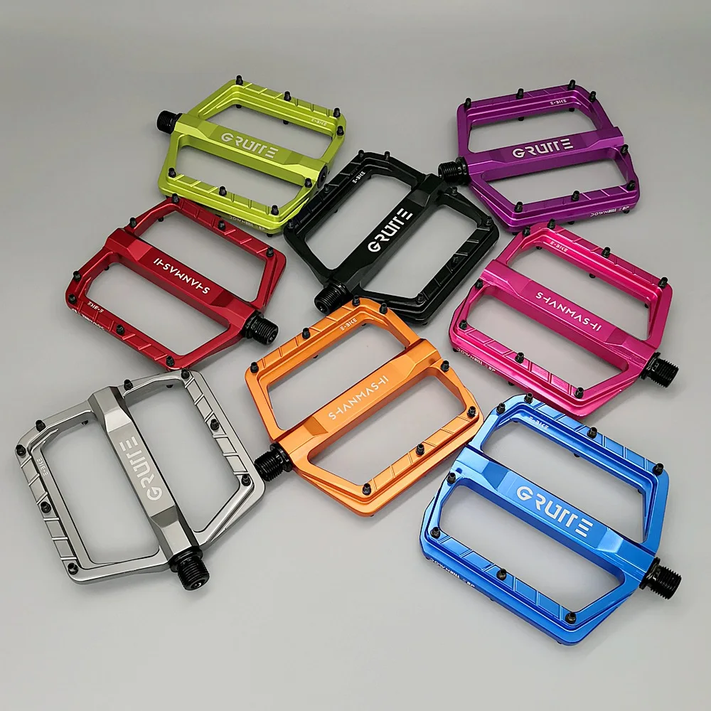SHANMASHI DH Mountain Bike Wide Big Comfort Pedal 3 Bearing Aluminum Alloy Mtb Downhill Bicycle Pedal