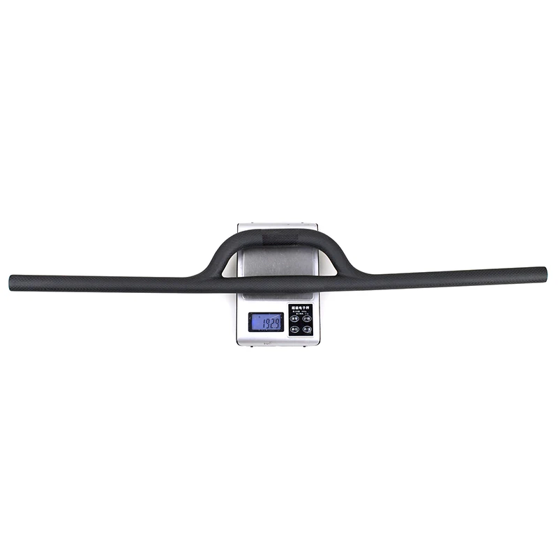New Foled Bike 3K Full Carbon Fibre Bicycle Handlebar 9.5 Degrees Backsweep Double Tube Carbon Handlebar MTB 66mm Rise