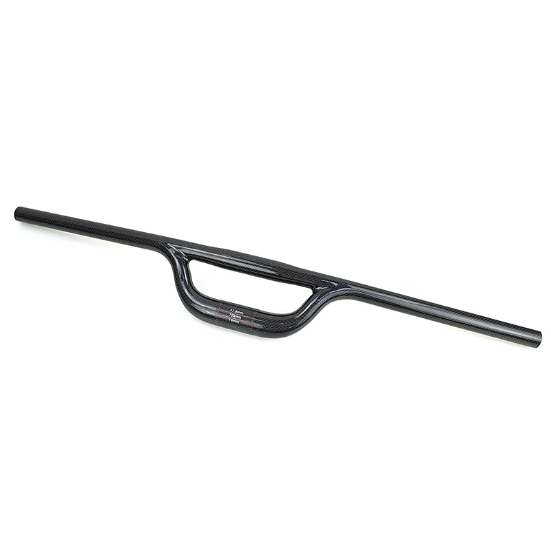 New Foled Bike 3K Full Carbon Fibre Bicycle Handlebar 9.5 Degrees Backsweep Double Tube Carbon Handlebar MTB 66mm Rise