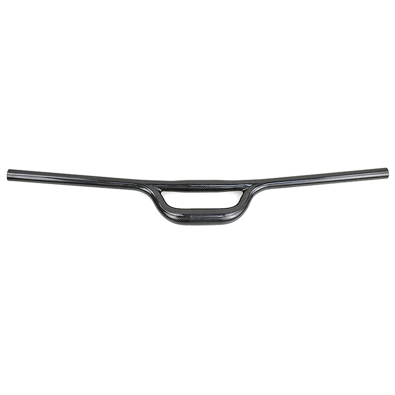 New Foled Bike 3K Full Carbon Fibre Bicycle Handlebar 9.5 Degrees Backsweep Double Tube Carbon Handlebar MTB 66mm Rise