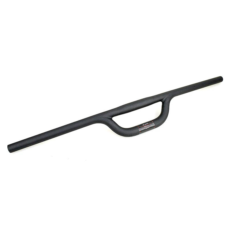 New Foled Bike 3K Full Carbon Fibre Bicycle Handlebar 9.5 Degrees Backsweep Double Tube Carbon Handlebar MTB 66mm Rise