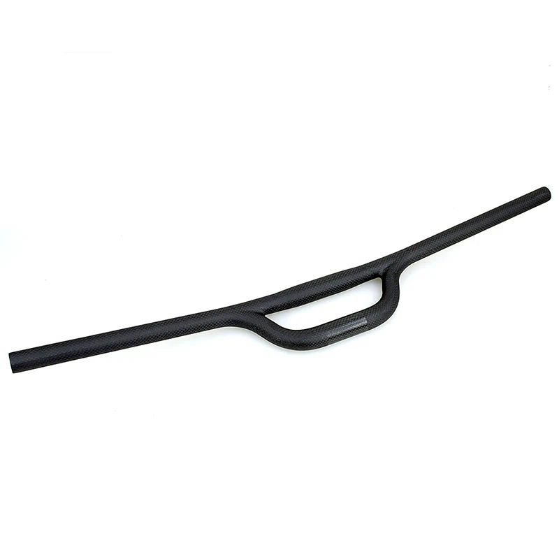 New Foled Bike 3K Full Carbon Fibre Bicycle Handlebar 9.5 Degrees Backsweep Double Tube Carbon Handlebar MTB 66mm Rise