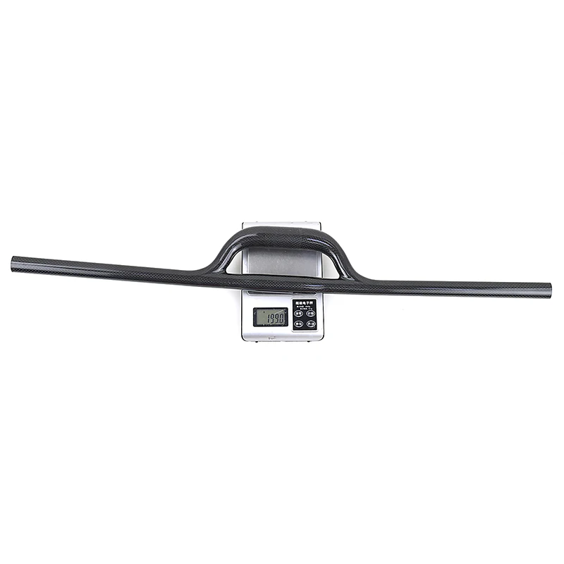 New Foled Bike 3K Full Carbon Fibre Bicycle Handlebar 9.5 Degrees Backsweep Double Tube Carbon Handlebar MTB 66mm Rise