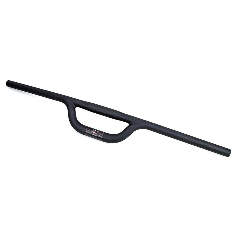 New Foled Bike 3K Full Carbon Fibre Bicycle Handlebar 9.5 Degrees Backsweep Double Tube Carbon Handlebar MTB 66mm Rise