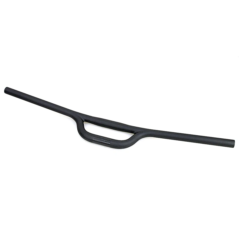 New Foled Bike 3K Full Carbon Fibre Bicycle Handlebar 9.5 Degrees Backsweep Double Tube Carbon Handlebar MTB 66mm Rise