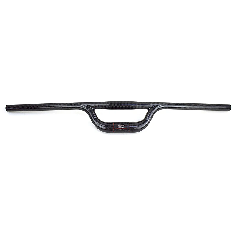 New Foled Bike 3K Full Carbon Fibre Bicycle Handlebar 9.5 Degrees Backsweep Double Tube Carbon Handlebar MTB 66mm Rise