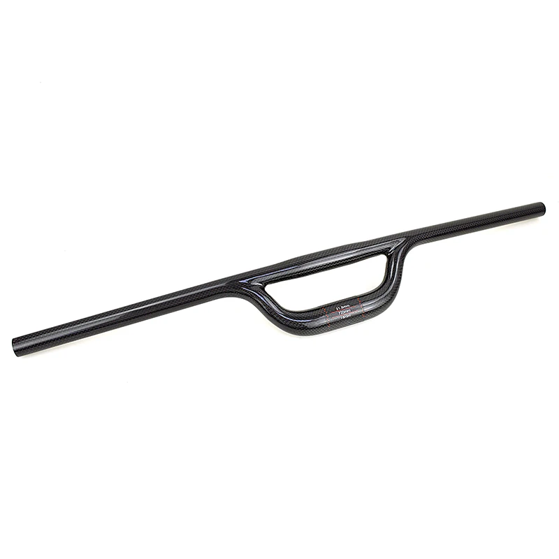 New Foled Bike 3K Full Carbon Fibre Bicycle Handlebar 9.5 Degrees Backsweep Double Tube Carbon Handlebar MTB 66mm Rise
