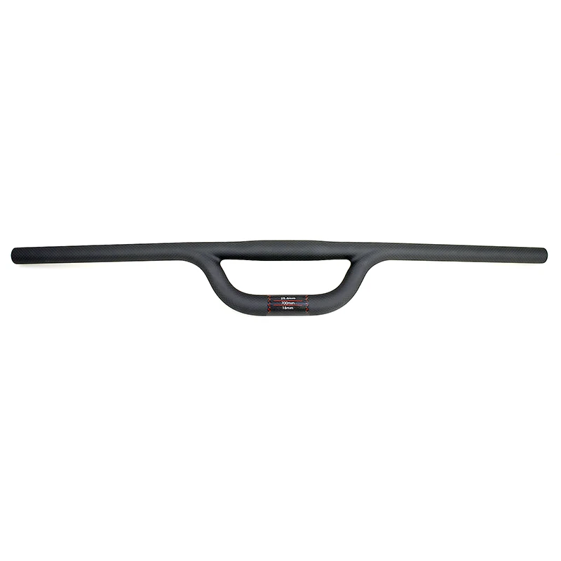 New Foled Bike 3K Full Carbon Fibre Bicycle Handlebar 9.5 Degrees Backsweep Double Tube Carbon Handlebar MTB 66mm Rise