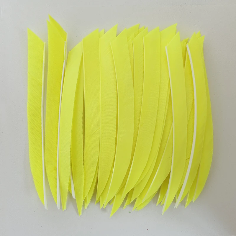 50Pcs/lot 5 Inch Traditional Kyudo Carbon Arrow Feather Fletching Knife Shape Right Wing Turkey Vanes Archery Accessories