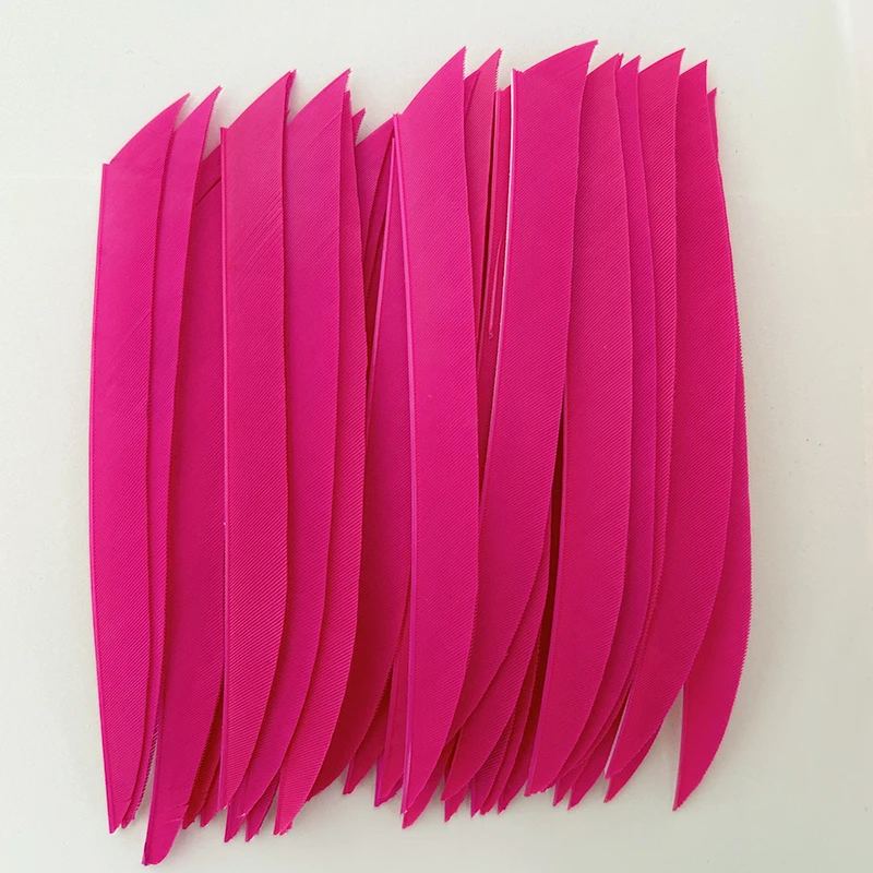 50Pcs/lot 5 Inch Traditional Kyudo Carbon Arrow Feather Fletching Knife Shape Right Wing Turkey Vanes Archery Accessories