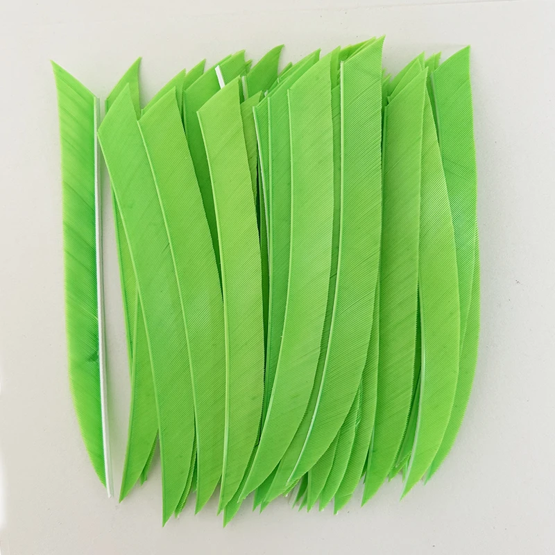 50Pcs/lot 5 Inch Traditional Kyudo Carbon Arrow Feather Fletching Knife Shape Right Wing Turkey Vanes Archery Accessories