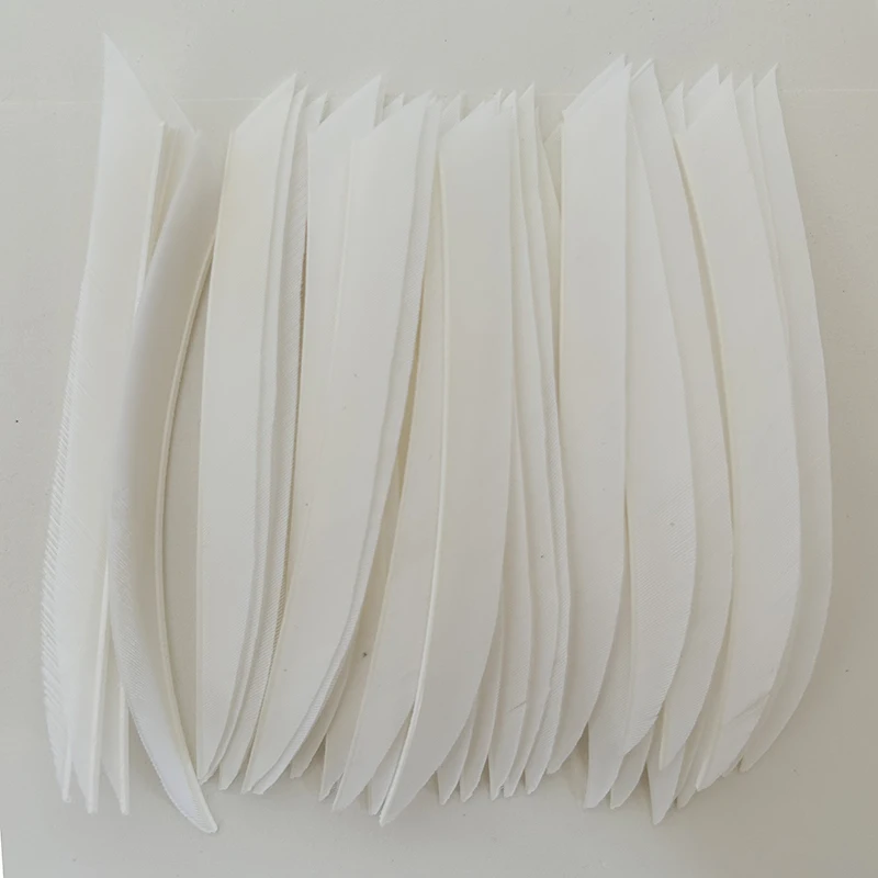 50Pcs/lot 5 Inch Traditional Kyudo Carbon Arrow Feather Fletching Knife Shape Right Wing Turkey Vanes Archery Accessories