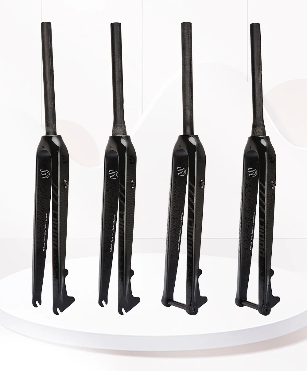 Carbon Fiber Gravel Bicycle Hard Fork 26-27.5-29 Inch 700*45C MTB Mountain Road Riding Bike Carbon Front Fork Disc Brake