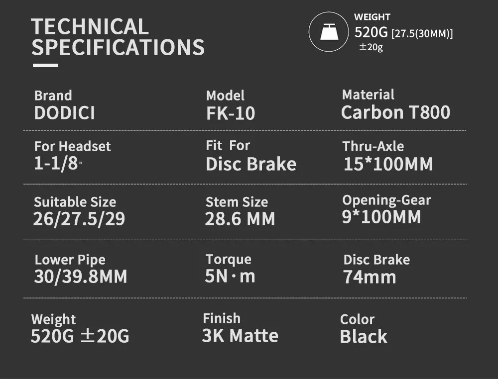 Carbon Fiber Gravel Bicycle Hard Fork 26-27.5-29 Inch 700*45C MTB Mountain Road Riding Bike Carbon Front Fork Disc Brake