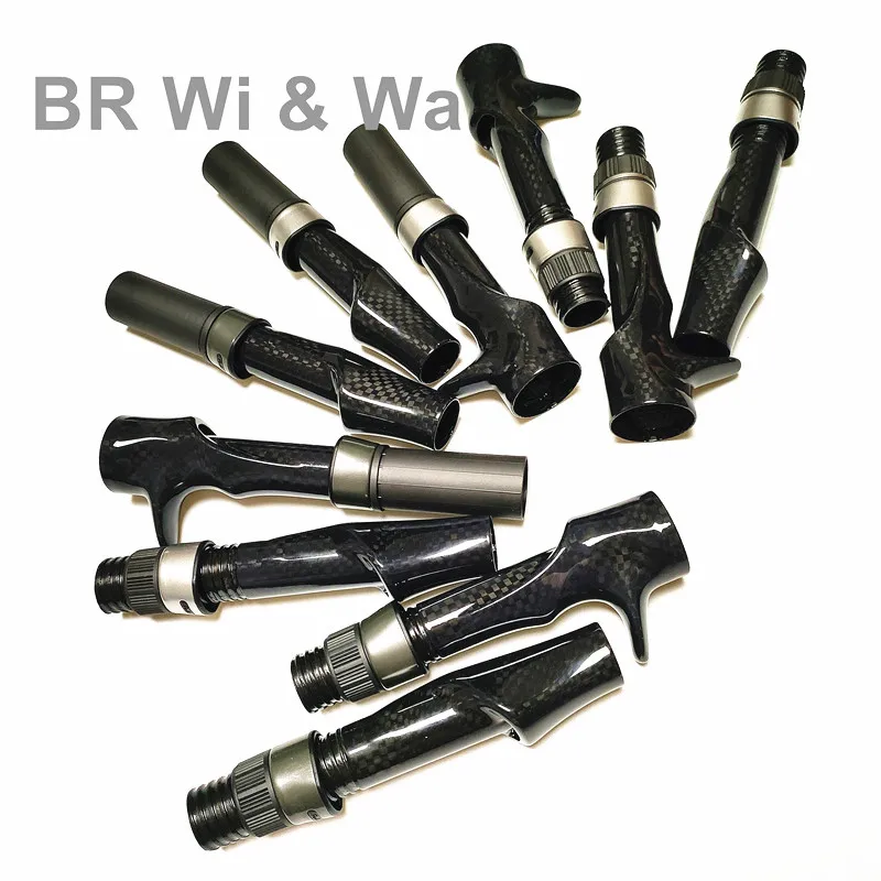 BR Wi & Wa Carbon Reel Seat 3K Woven Carbon Fiber Body With FUJI Hood DIY Spinng Fishing Rod Casting Rod Repair Building 1PCS