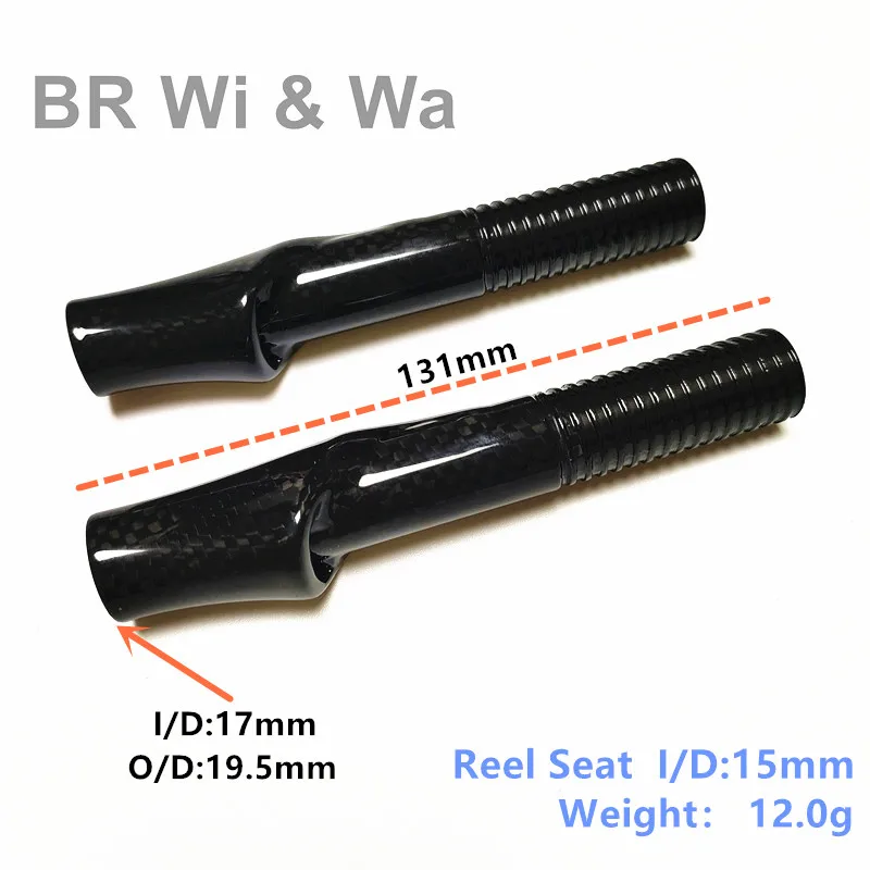 BR Wi & Wa Carbon Reel Seat 3K Woven Carbon Fiber Body With FUJI Hood DIY Spinng Fishing Rod Casting Rod Repair Building 1PCS