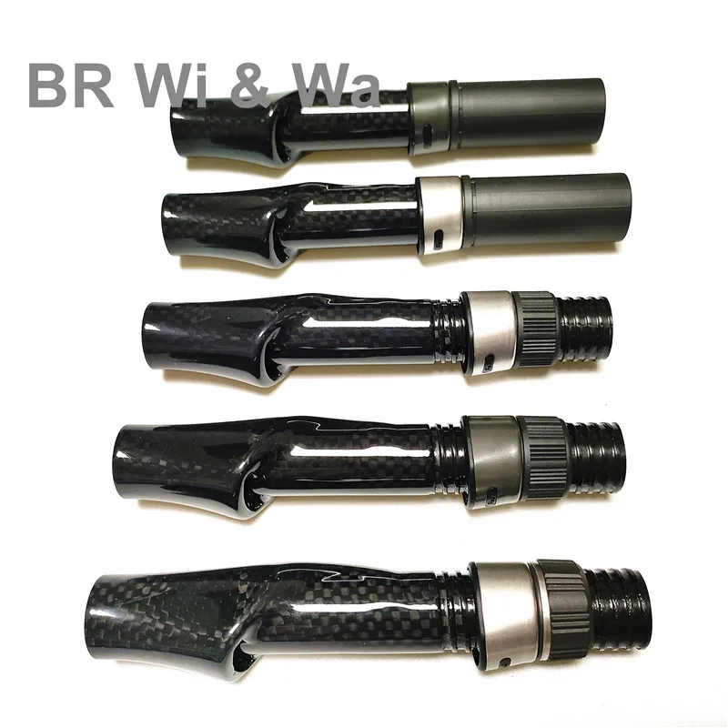 BR Wi & Wa Carbon Reel Seat 3K Woven Carbon Fiber Body With FUJI Hood DIY Spinng Fishing Rod Casting Rod Repair Building 1PCS
