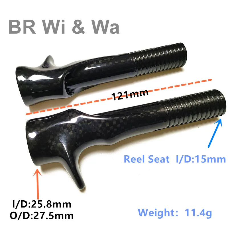 BR Wi & Wa Carbon Reel Seat 3K Woven Carbon Fiber Body With FUJI Hood DIY Spinng Fishing Rod Casting Rod Repair Building 1PCS