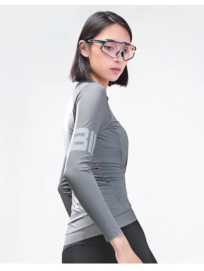 INBIKE Women's Long Sleeve Jersey MTB Cycling Jersey Spring Autumn Biking Clothing Slim Top Shirts for Riding Road Bike Clothes