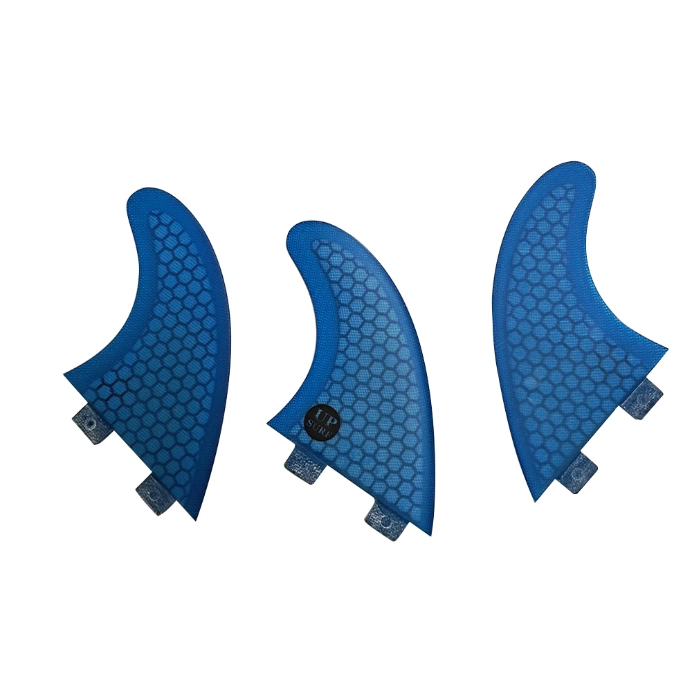 UPSURF FCS FINS M Honeycomb Fiber Surfboard Fins Double Tabs 1 Base Surf Fin High Porformance Surfing Fin Quilhas