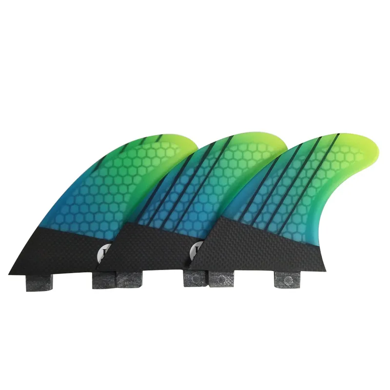 UPSURF FCS FINS M Honeycomb Fiber Surfboard Fins Double Tabs 1 Base Surf Fin High Porformance Surfing Fin Quilhas