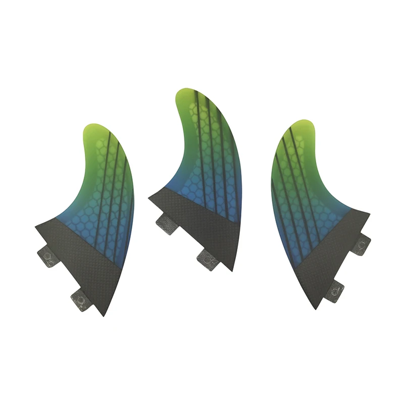 UPSURF FCS FINS M Honeycomb Fiber Surfboard Fins Double Tabs 1 Base Surf Fin High Porformance Surfing Fin Quilhas