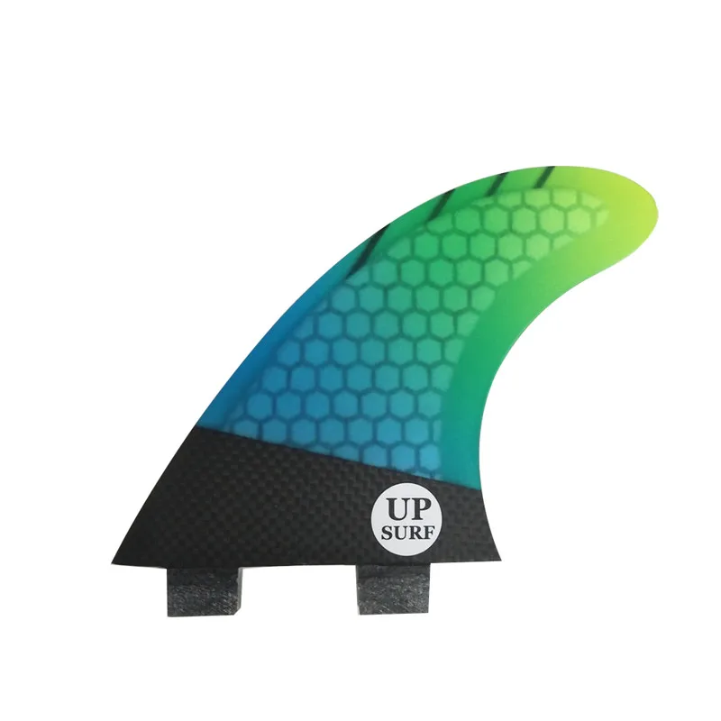 UPSURF FCS FINS M Honeycomb Fiber Surfboard Fins Double Tabs 1 Base Surf Fin High Porformance Surfing Fin Quilhas