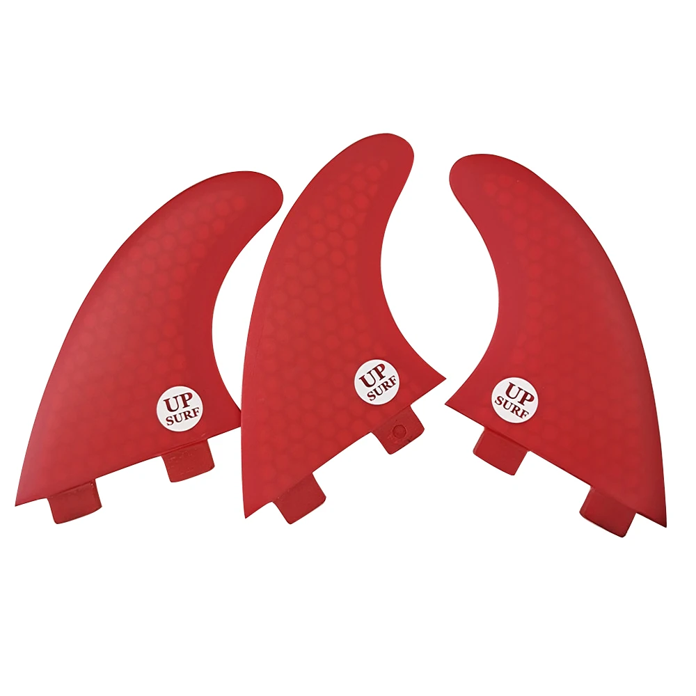 UPSURF FCS FINS M Honeycomb Fiber Surfboard Fins Double Tabs 1 Base Surf Fin High Porformance Surfing Fin Quilhas