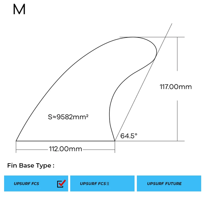 UPSURF FCS FINS M Honeycomb Fiber Surfboard Fins Double Tabs 1 Base Surf Fin High Porformance Surfing Fin Quilhas
