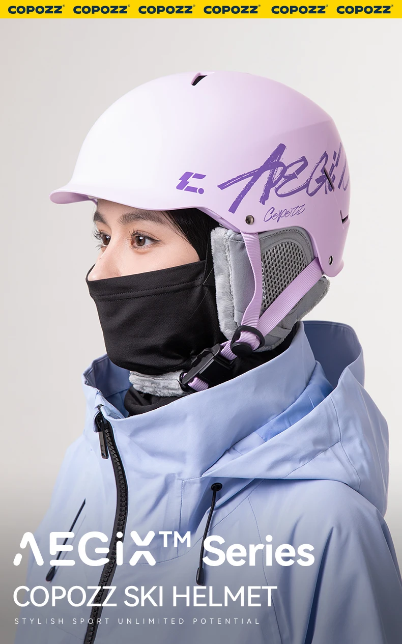 COPOZZ Certificated Ski Helmet Husband Integrally-Molded Snowboard Helmet with Magnetic Bukcle Motorcycle Snow Men Women Adult