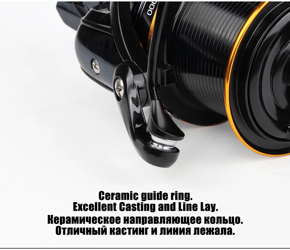 W.P.E Brillance Carp Fishing Reel 8500 9000 Spinning Reel 7+1 Ball Bearings 4.6: 1 Gear Ratio Full Metal Line Spool Fish Tackle
