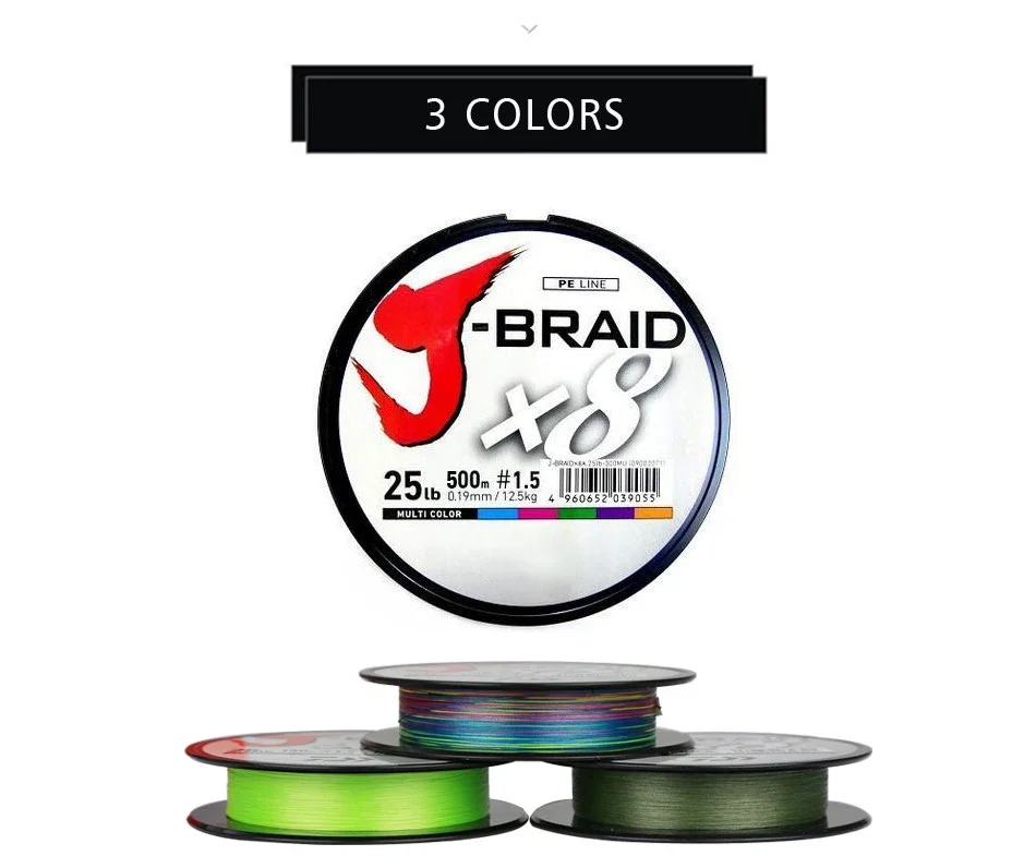 Original Japan Line 500M PE 8 Braided Fishing Line for Sea Fishing 8 Strands Super Strong Japanese Multifilament line