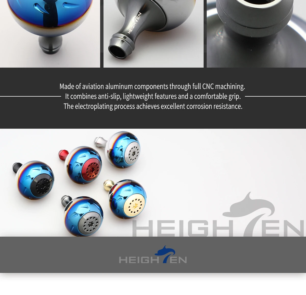 HEIGHTEN Power Handle Knob 30/38/45mm 32g for Shimano Stradic SW Twinpower SW Ultegra 5000-8000 Reel