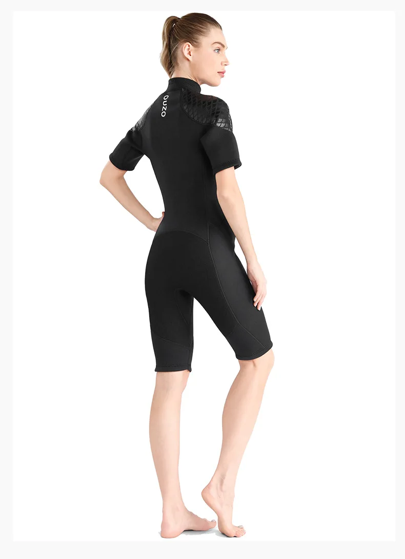 Mens Womens 3mm Short-sleeved Wetsuits Diving Surfing Suits Snorkeling Kayaking Spearfishing Freediving Swimming Full Body