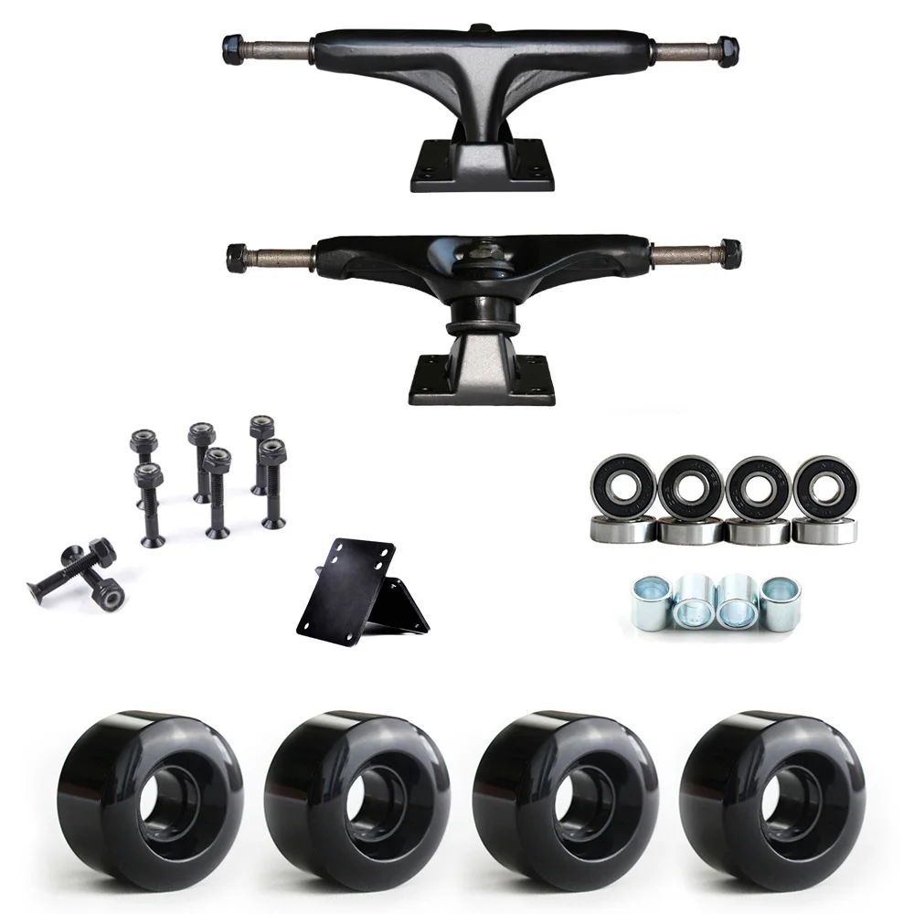 City run 5inch Skateboard truck wheels complete kit with 55*32mm wheels Double rocker skateboard Street Truck Wheels Parts