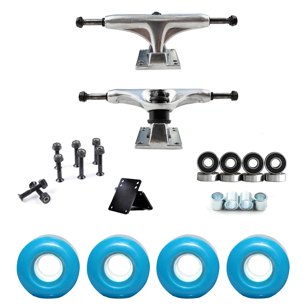 City run 5inch Skateboard truck wheels complete kit with 55*32mm wheels Double rocker skateboard Street Truck Wheels Parts