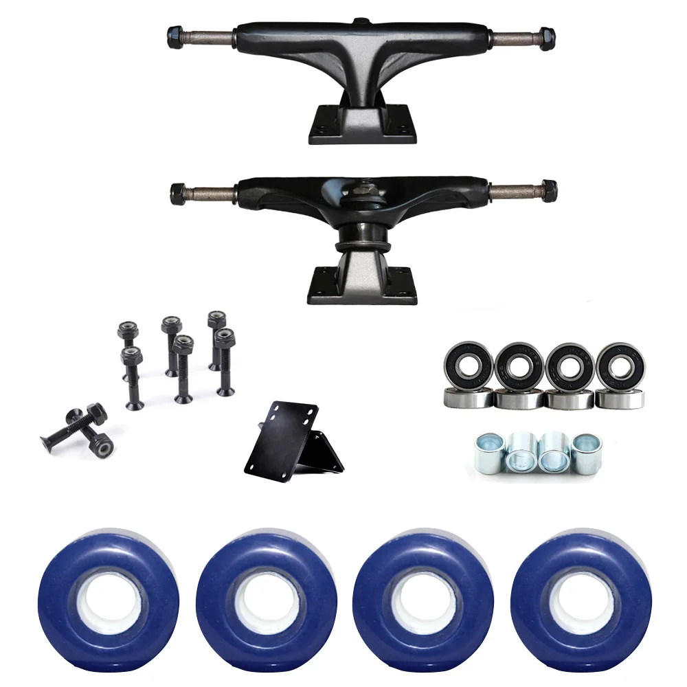 City run 5inch Skateboard truck wheels complete kit with 55*32mm wheels Double rocker skateboard Street Truck Wheels Parts