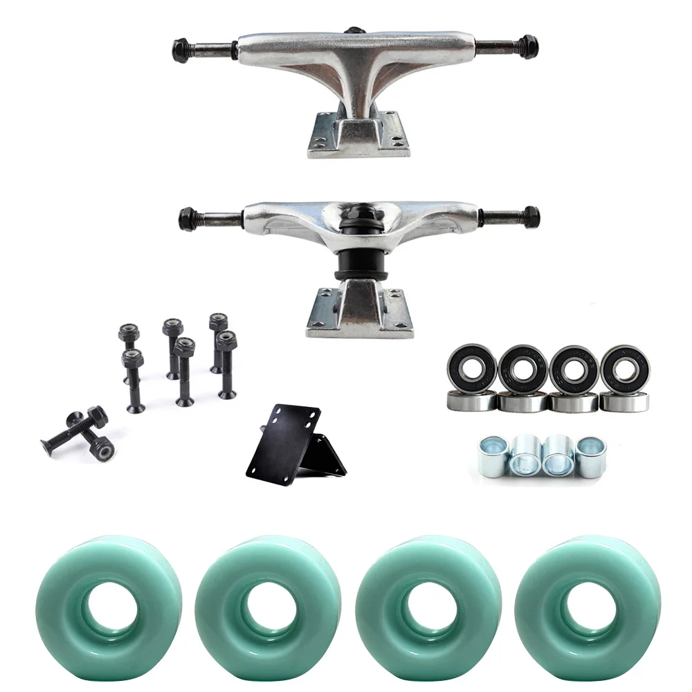 City run 5inch Skateboard truck wheels complete kit with 55*32mm wheels Double rocker skateboard Street Truck Wheels Parts