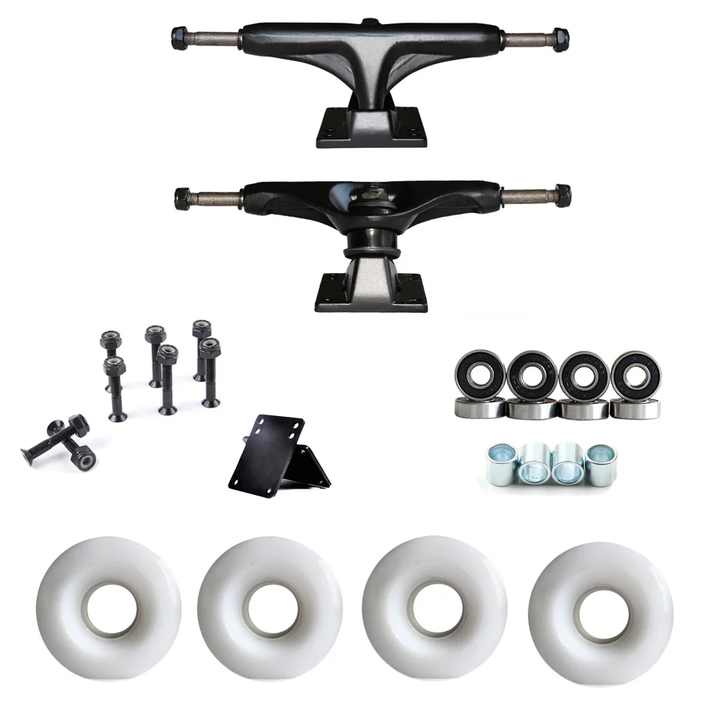City run 5inch Skateboard truck wheels complete kit with 55*32mm wheels Double rocker skateboard Street Truck Wheels Parts