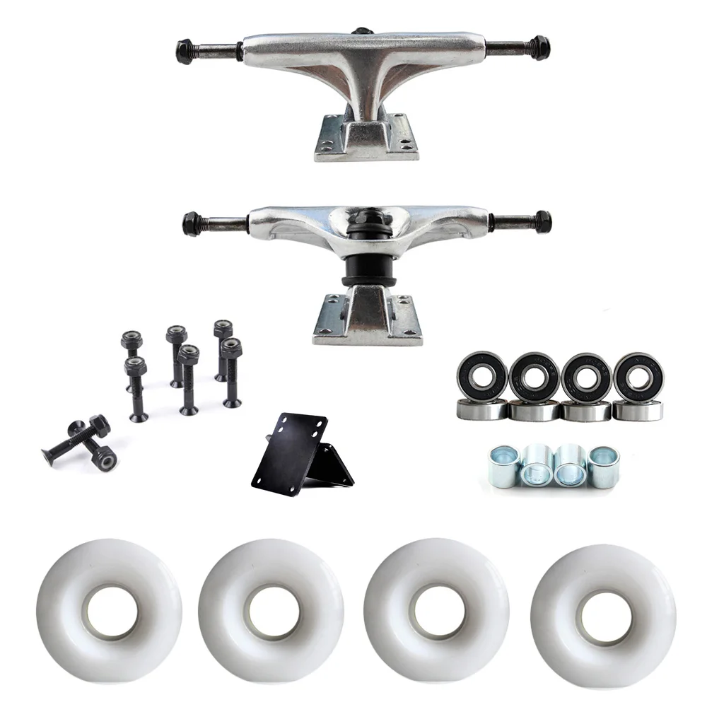 City run 5inch Skateboard truck wheels complete kit with 55*32mm wheels Double rocker skateboard Street Truck Wheels Parts