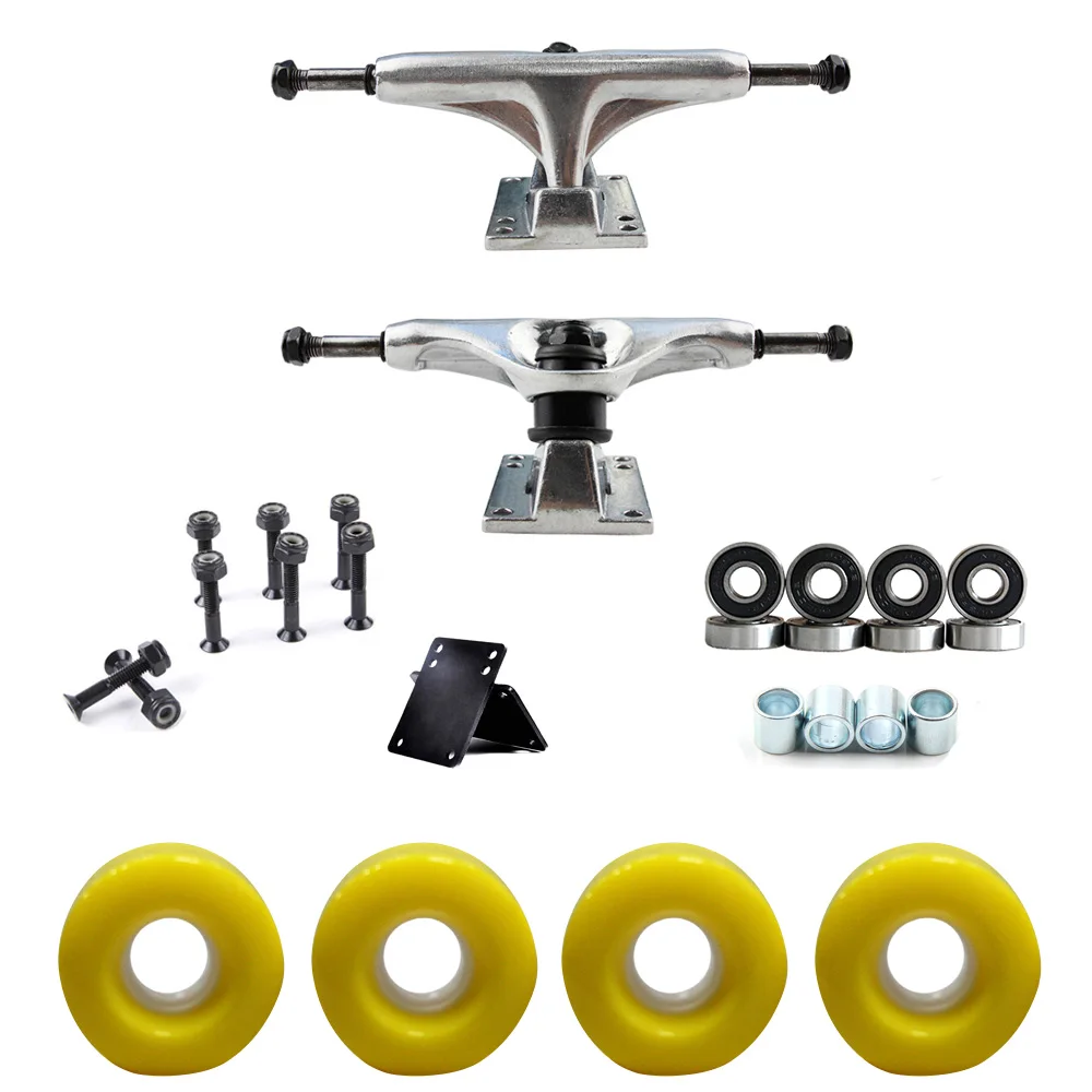 City run 5inch Skateboard truck wheels complete kit with 55*32mm wheels Double rocker skateboard Street Truck Wheels Parts