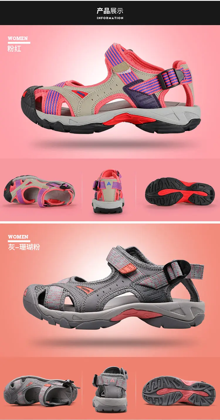 HUMTTO Hiking Shoes for Women Outdoor Sandals Womens Breathable Water Beach Sandals Summer Camping Fishing Climbing Aqua Sneaker