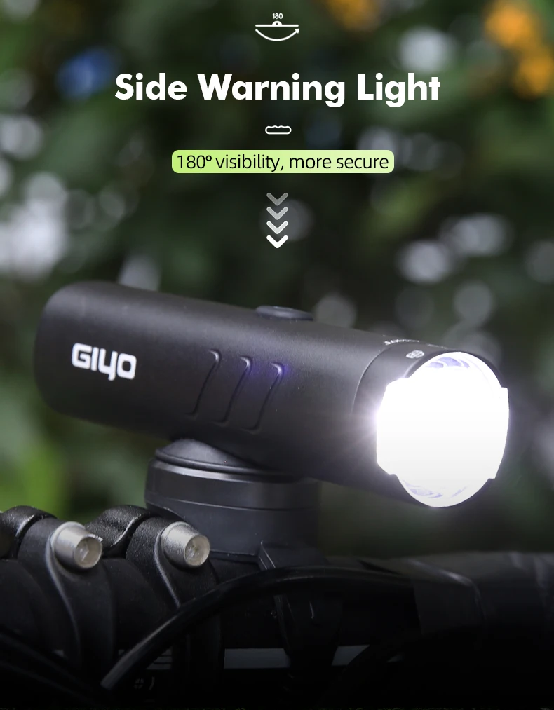 GIYO Bike Front Light Headlight 1500LM/1200LM/900LM USB Rechargeable LED 4000mAh MTB Road Bicycle Lamp Flashlight Luz Bicicleta
