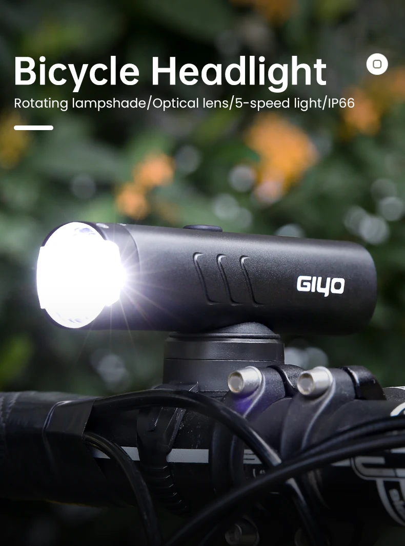 GIYO Bike Front Light Headlight 1500LM/1200LM/900LM USB Rechargeable LED 4000mAh MTB Road Bicycle Lamp Flashlight Luz Bicicleta