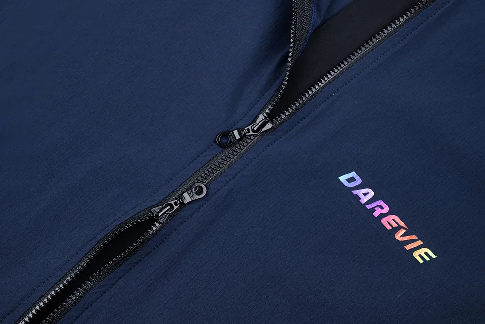 DAREVIE Cycling Vest Windproof Cycling Wind Gilet Waterproof 2 Way Zippers Cycling Windbreaker Back Zipper Pockets Men Women