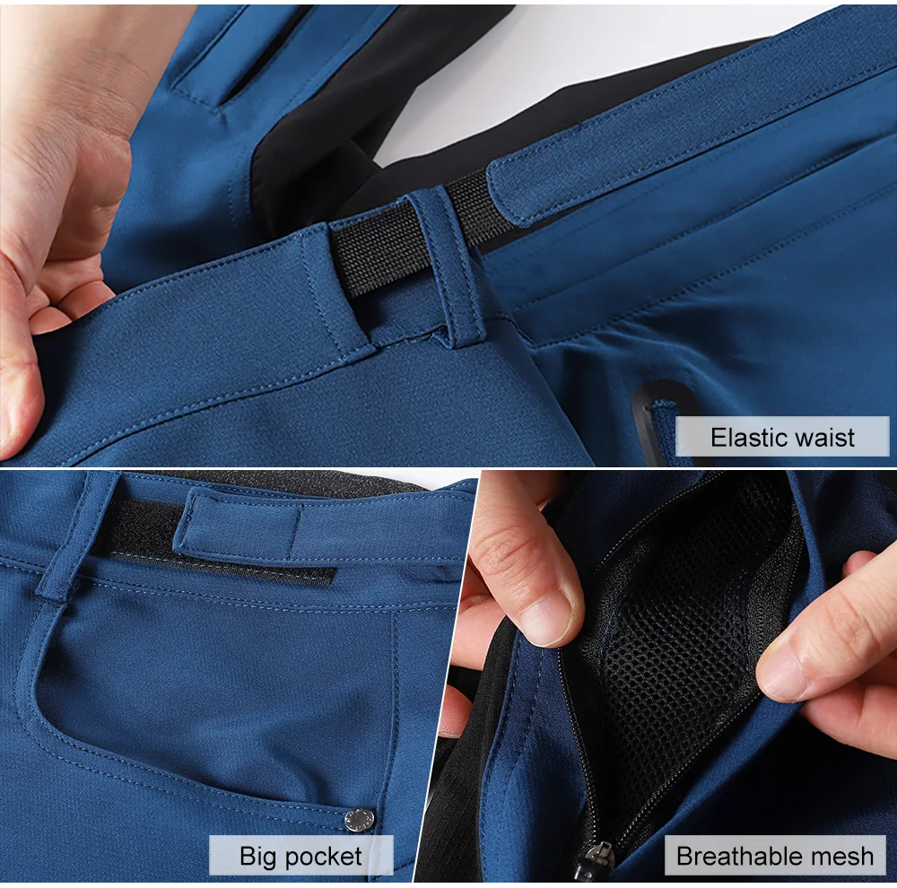 ARSUXEO Men's Cycling Shorts With Padded Summer Outdoor Sports MTB Downhill Trousers Bike Mountain Bicycle Shorts Loose Fit 2006