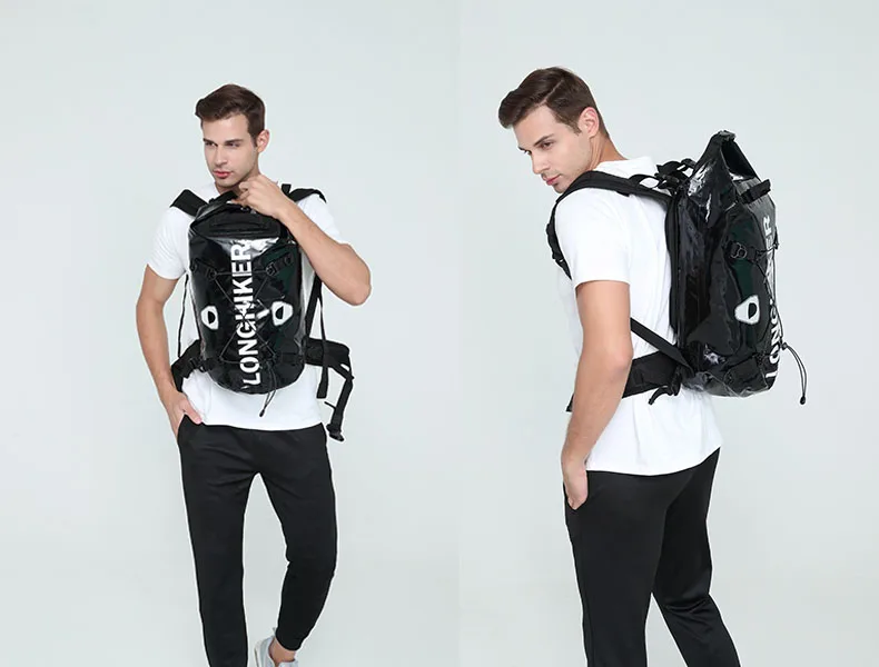 30L Outdoor Waterproof Backpack River Rafting Fishing Caving Tour Hiking Pole Riding Backpack