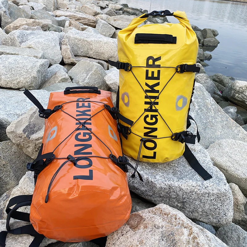 30L Outdoor Waterproof Backpack River Rafting Fishing Caving Tour Hiking Pole Riding Backpack